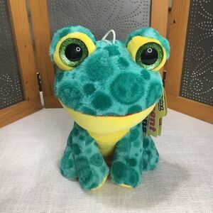 Toy Factory Scent Sations 10″ Green Frog Plush Sparkle Eyes Stuffed Toy Holiday